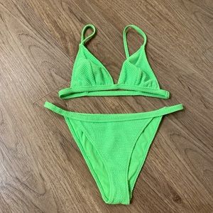 Neon green bikini never worn